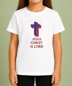 Hot Pretty Jesus Christ Is Lord Cross Christian Religious Kids T-Shirt