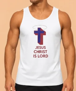 Hot Pretty Jesus Christ Is Lord Cross Christian Religious Tank Top
