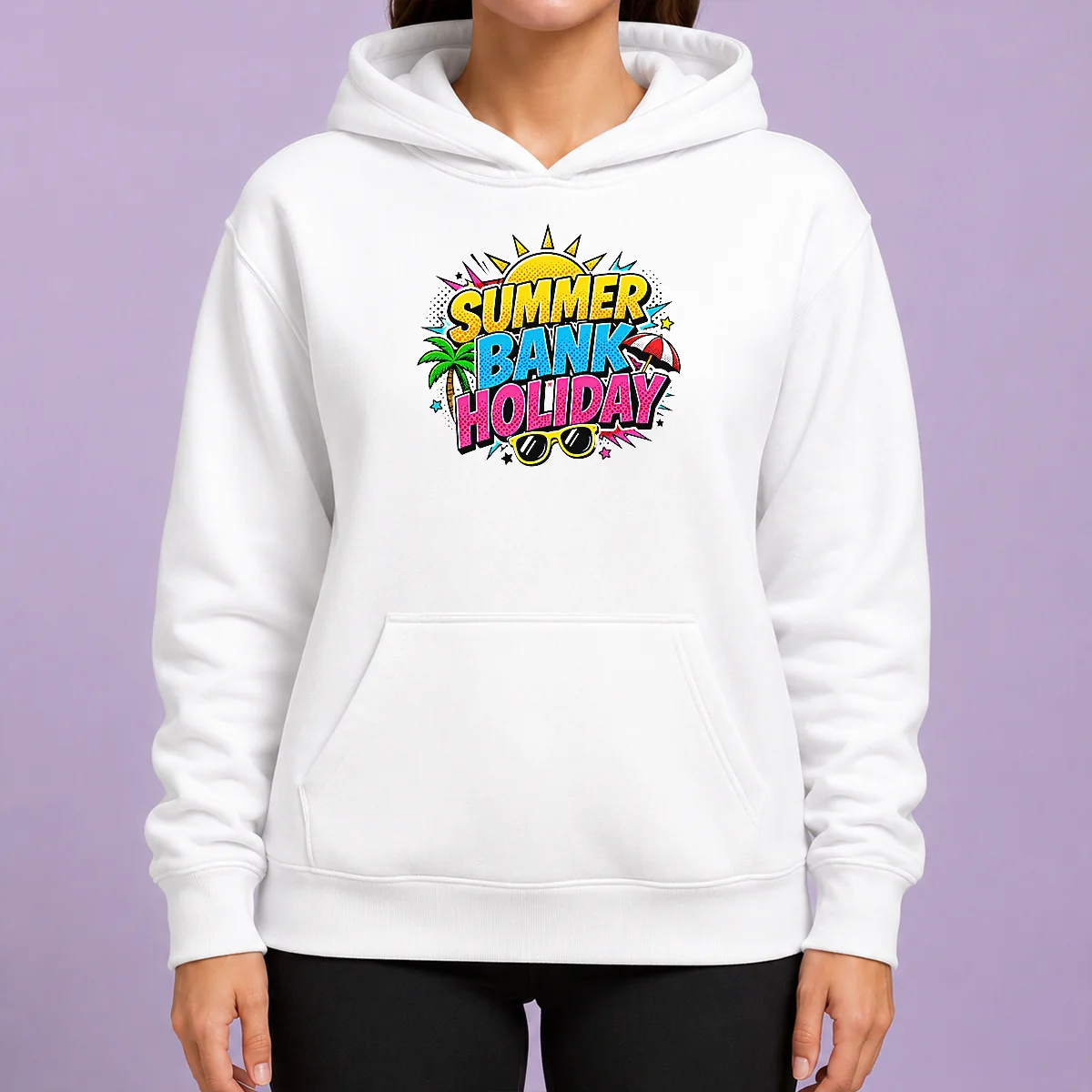 Hot Pretty Pop Art Summer Bank Holiday Comic Halftone Beach Hoodie
