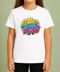 Hot Pretty Pop Art Summer Bank Holiday Comic Halftone Beach Kids T-Shirt