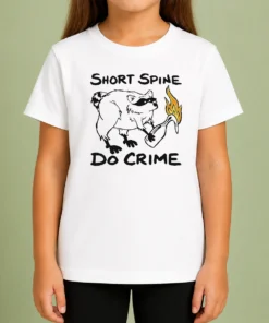 Hot Pretty Short Spine Do Crime Raccoon With Molotov Cocktail Kids T-Shirt