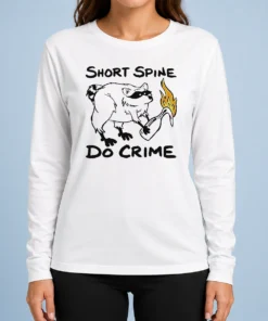 Hot Pretty Short Spine Do Crime Raccoon With Molotov Cocktail Long Sleeve Shirt
