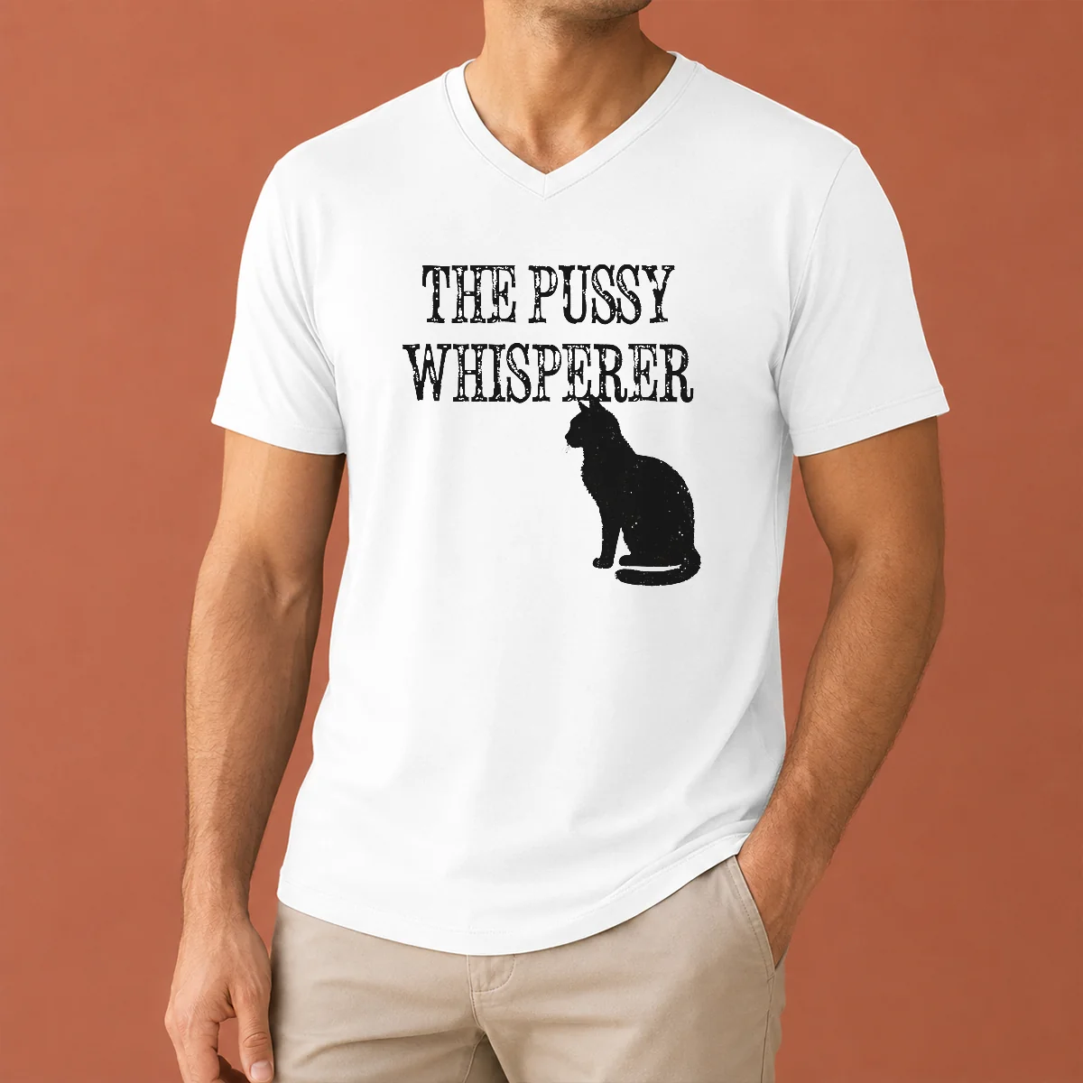 Hot Pretty The Pussy Whisperer With V-Neck Shirt Hot Pretty The Pussy Whisperer With V-Neck Shirt