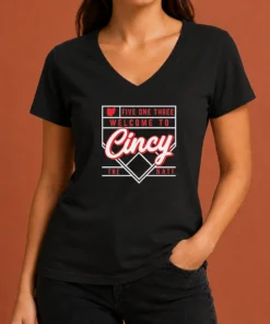 Nice Awesome Five One Three Welcome To Cincy The Nati V-Neck Shirt