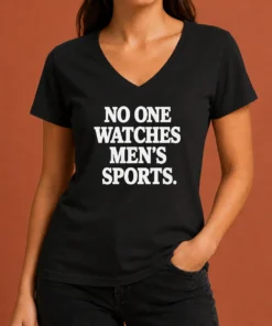 Nice Awesome No One Watches Men'S Sports Satire Ironic V-Neck Shirt