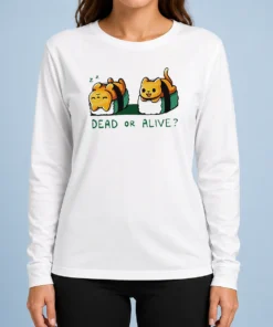 Nice Good Cat Sushi Dead Or Alive Long Sleeve Shirt