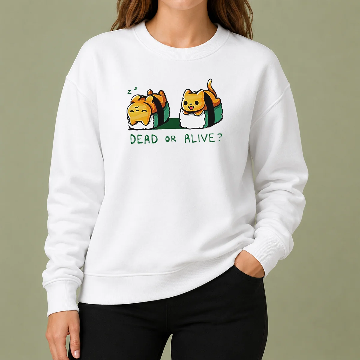 Nice Good Cat Sushi Dead Or Alive Sweater
