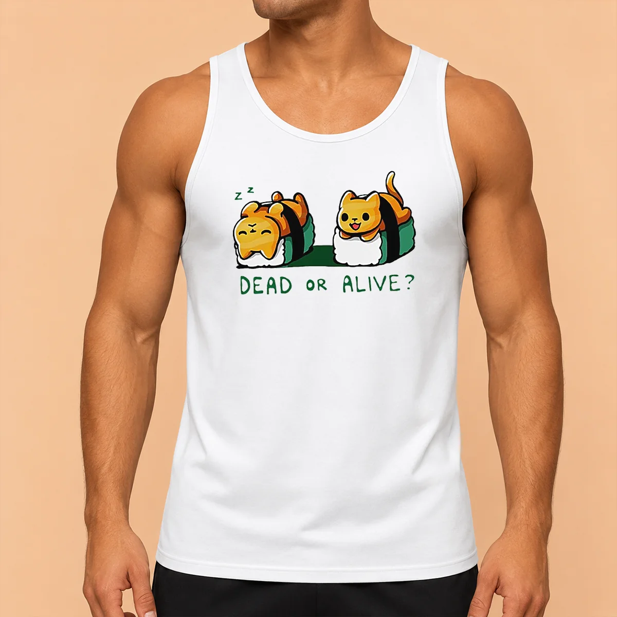 Nice Good Cat Sushi Dead Or Alive Tank Top