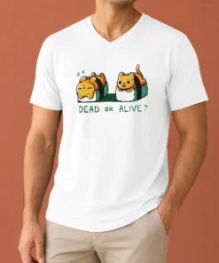 Nice Good Cat Sushi Dead Or Alive V-Neck Shirt