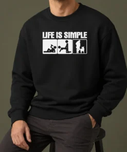 Nice Good Life Is Simple Drinking Dog Funny Beer Patrol Police K9 Sweater