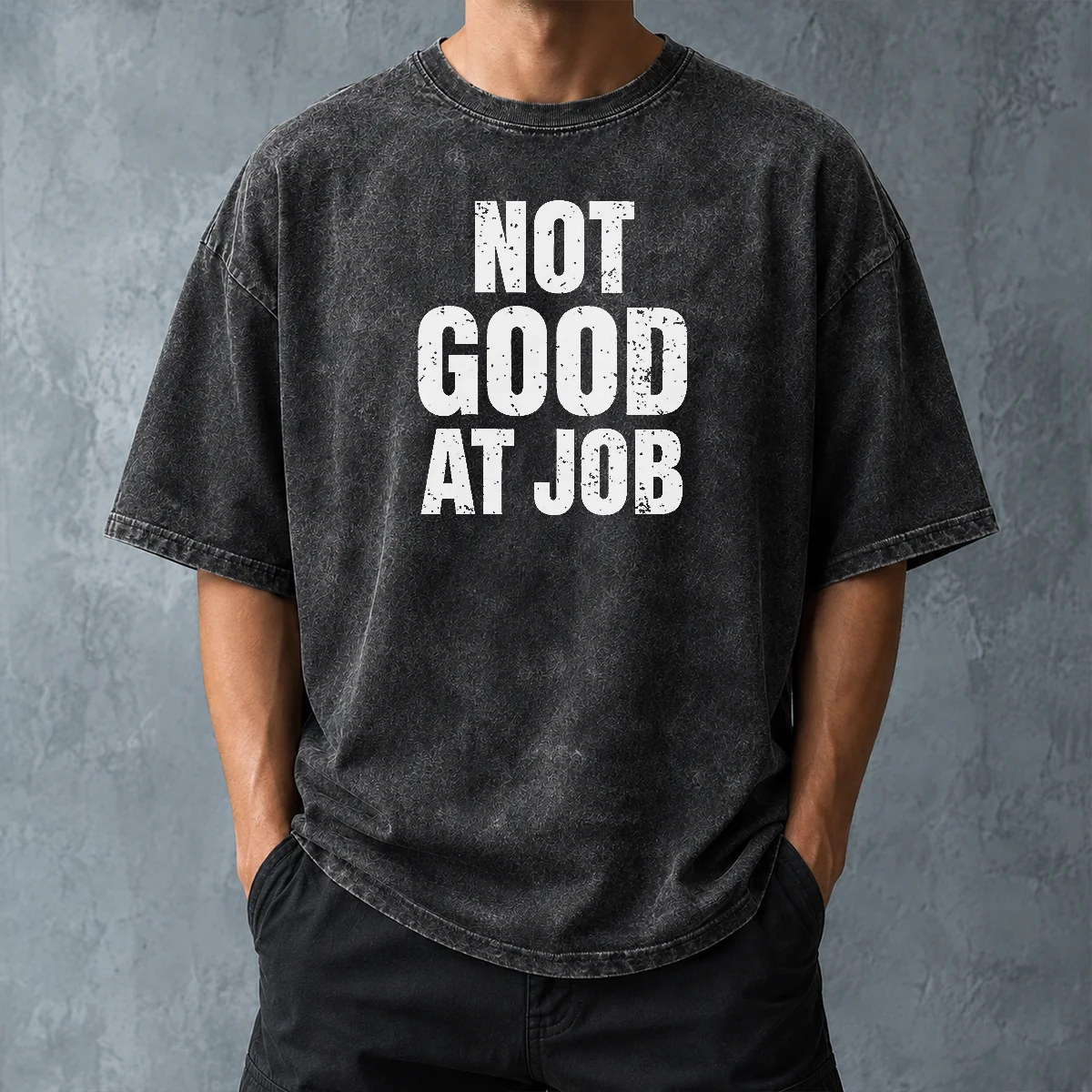 Nice Not Good At Job Geek Washed T-Shirt