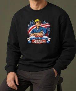 Nice Patriotic Labour Day Worker Pop Art Sweater