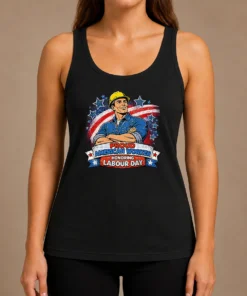 Nice Patriotic Labour Day Worker Pop Art Tank Top