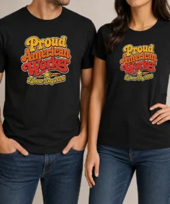 Nice Proud American Worker Labour Day 2026 Groovy Retro