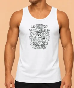 Nice Top Brain Eater Splash Zone Line Art Tank Top