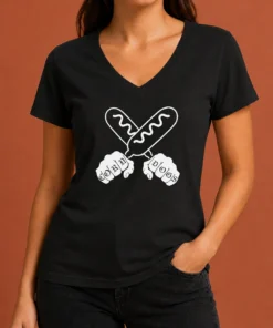 Nice Top Corndog Knuckles Hotdog V-Neck Shirt
