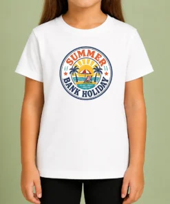 Nice Top Vintage Badge Summer Bank Holiday Relax Enjoy Unwind Kids T-Shirt