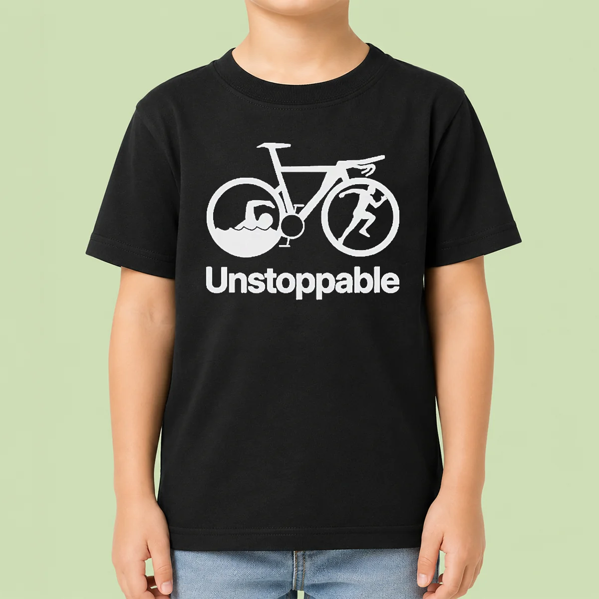 Nice Unstoppable Triathlon Kids T-Shirt