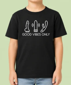 Nice Vibes Only Adult Vibrator Novelty Wellness Kids T-Shirt