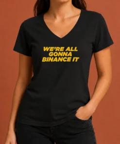 Official Good We'Re All Gonna Binance It V-Neck Shirt