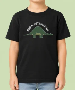 Official Normal Distribusaurus Geek Kids T-Shirt