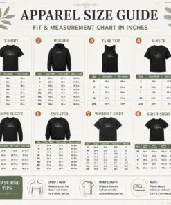 Size chart for Official Normal Distribusaurus Geek with measurements in inches and cm to help choose the right fit
