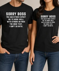 Official Sorry Boss Dark Humor Geek