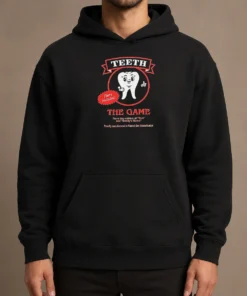 Official Teeth The Game Pliers Included Horror Movie Parody Hoodie