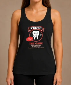 Official Teeth The Game Pliers Included Horror Movie Parody Tank Top