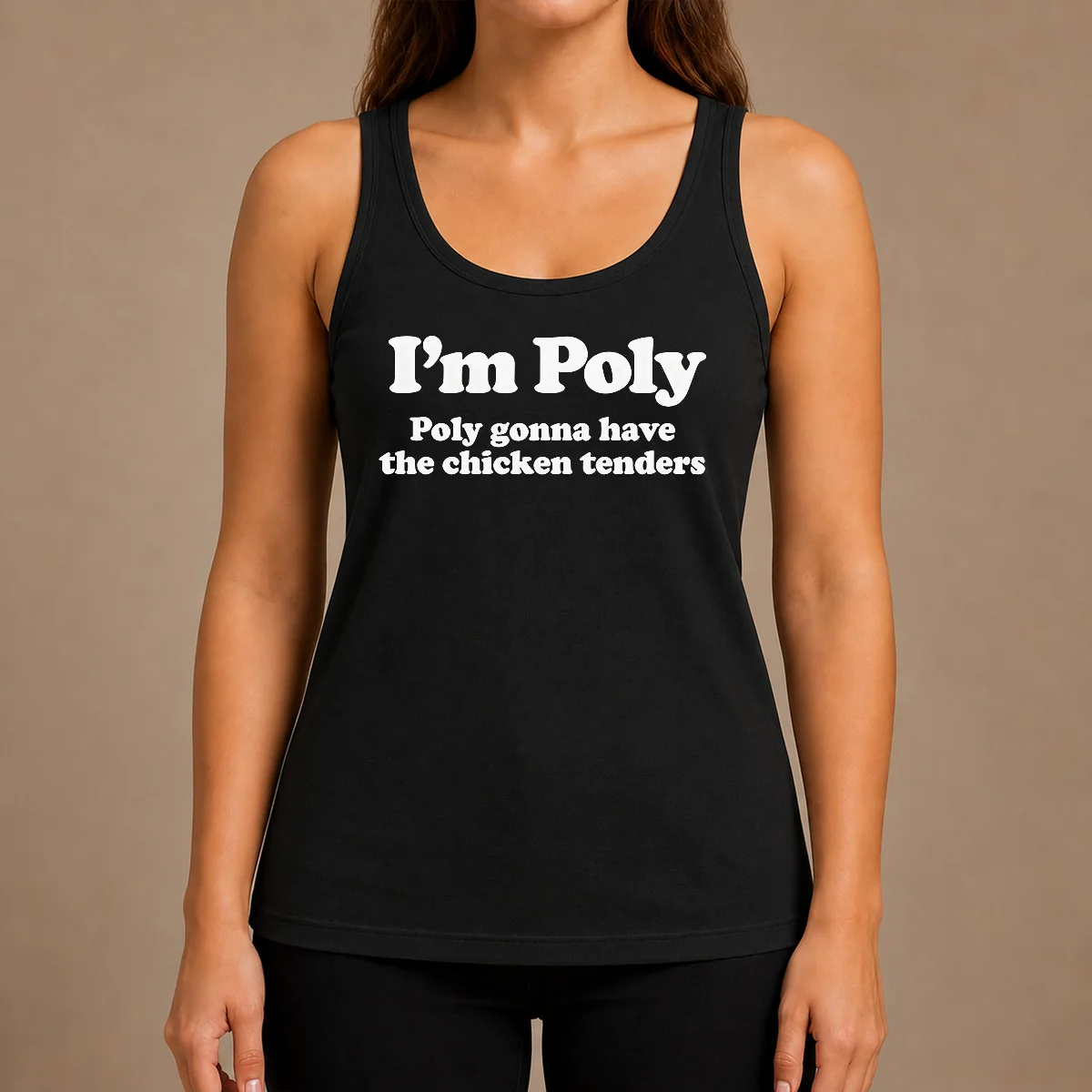 Original Funny I'M Poly Poly Gonna Have The Chicken Tenders Tank Top