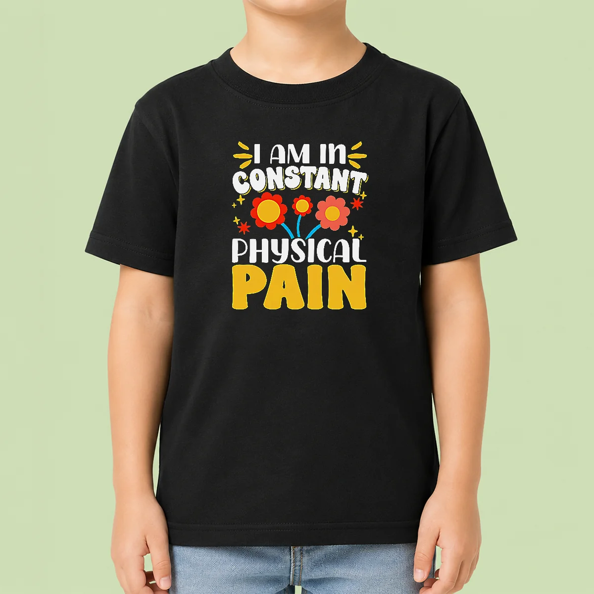 Original I Am In Constant Physical Pain Retro Floral Kids T-Shirt