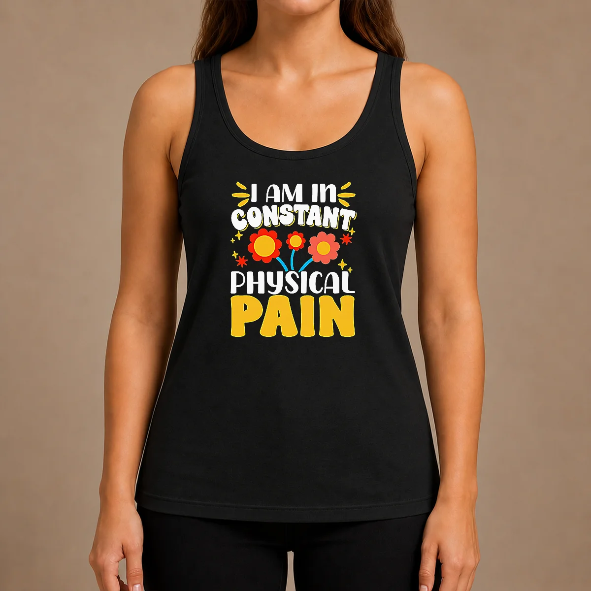 Original I Am In Constant Physical Pain Retro Floral Tank Top