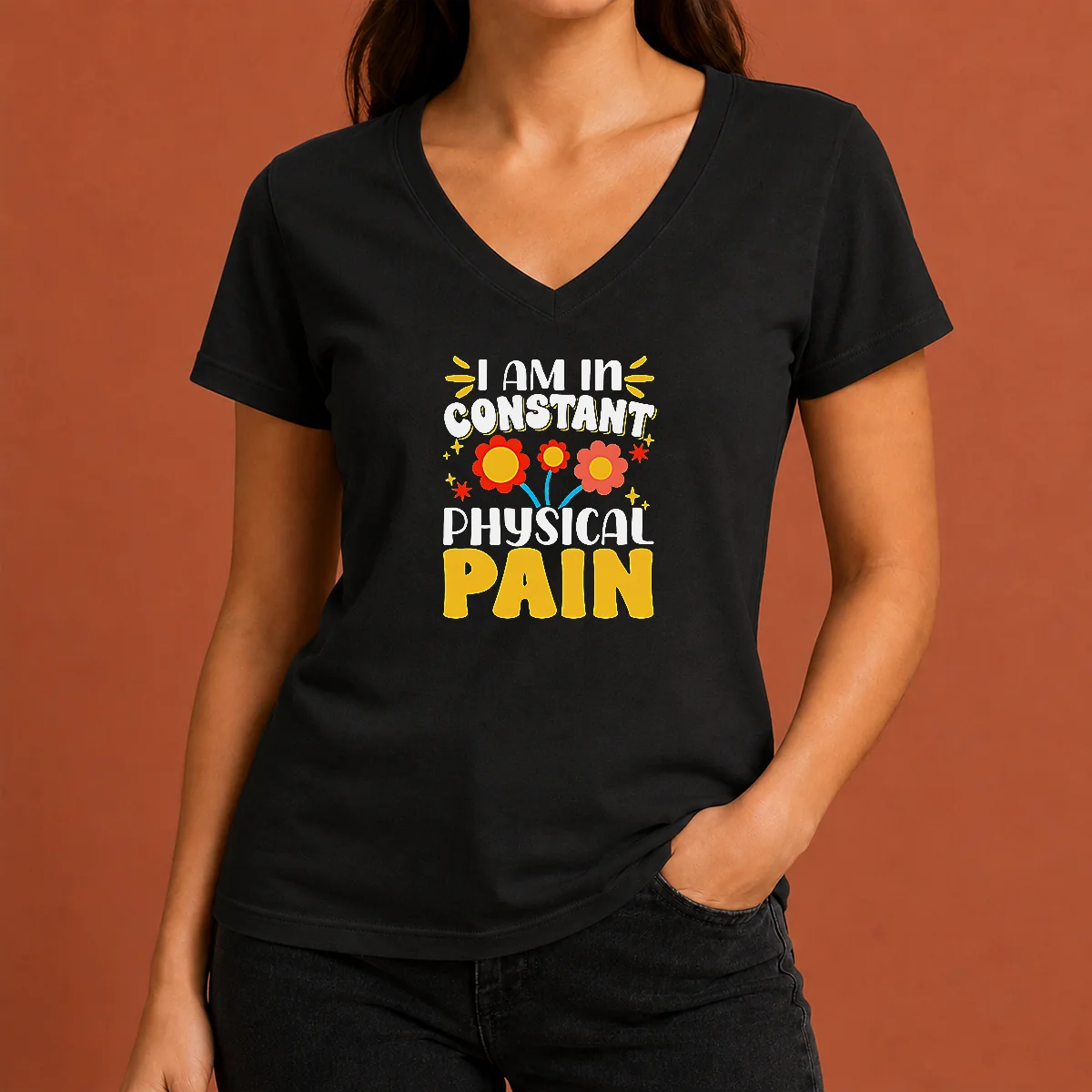 Original I Am In Constant Physical V-Neck Shirt Original I Am In Constant Physical V-Neck Shirt