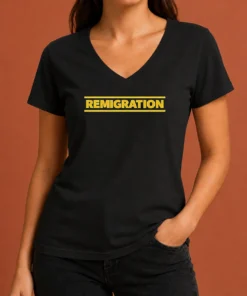 Original Remigration Political Migration Policy V-Neck Shirt