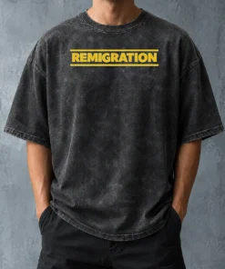Original Remigration Political Migration Policy Washed T-Shirt