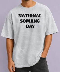 Original Top Post Malone National Somang Day Washed T-Shirt