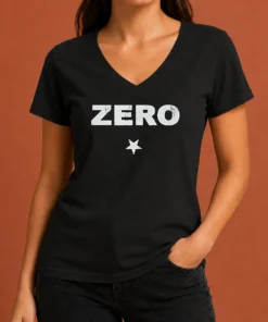 Premium Funny Distressed Zero Star Logo Smashing Pumpkins V-Neck Shirt