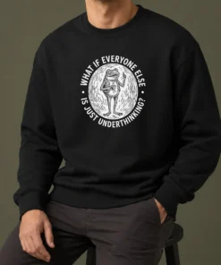 Premium Funny What If Everyone Else Is Just Underthinking Frog Coffee Lover Sweater