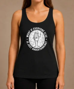 Premium Funny What If Everyone Else Is Just Underthinking Frog Coffee Lover Tank Top