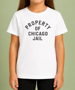 Premium Nice Property Of Chicago Jail Prison Funny Novelty Kids T-Shirt
