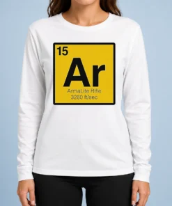 Premium Pretty Armalite Rifle 15 Periodic Table Style AR 15 Long Sleeve Shirt