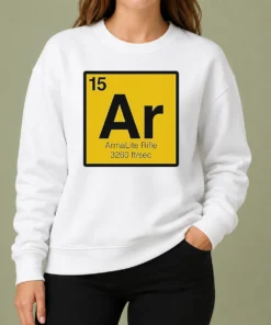 Premium Pretty Armalite Rifle 15 Periodic Table Style AR 15 Sweater