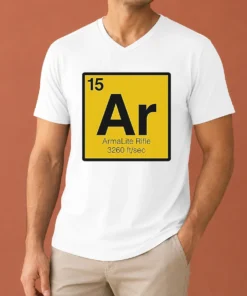 Premium Pretty Armalite Rifle 15 Periodic Table Style AR 15 V-Neck Shirt