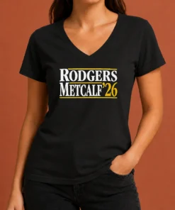 Premium Pretty Rodgers Metcalf '26 NFL V-Neck Shirt