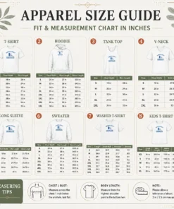 Size chart for Premium Pretty Serious About Loading The Dishwasher Kitchen with measurements in inches and cm to help choose the right fit