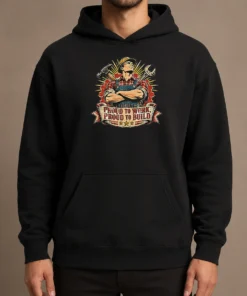 Premium Pretty Vintage Labour Day Proud Worker Graphic Hoodie