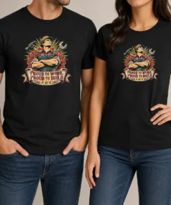 Premium Pretty Vintage Labour Day Proud Worker Graphic