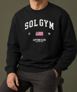 Premium Solgym Lifting Club Earned Not Given 1776 Distressed Sweater
