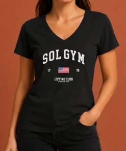 Premium Solgym Lifting Club Earned Not Given 1776 Distressed V-Neck Shirt