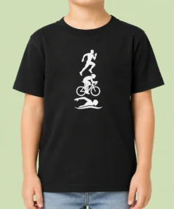 Premium Triathlete Swim Bike Run Kids T-Shirt